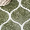 SAFAVIEH Area Rug 8x10 - Tahoe Shag Collection - Large - Sage & White, Trellis Pattern, Non-Shedding & Easy Cleaning, Plush Thick Pile, Ideal for Living Room, Bedroom, Dining Space (THO677W) view 4