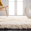 SAFAVIEH Hudson Shag Collection Area Rug - 4' Square, Ivory & Gold, Modern Trellis Design, Non-Shedding & Easy Care, 2-inch Thick Ideal for High Traffic Areas in Living Room, Bedroom (SGH281E) view 4