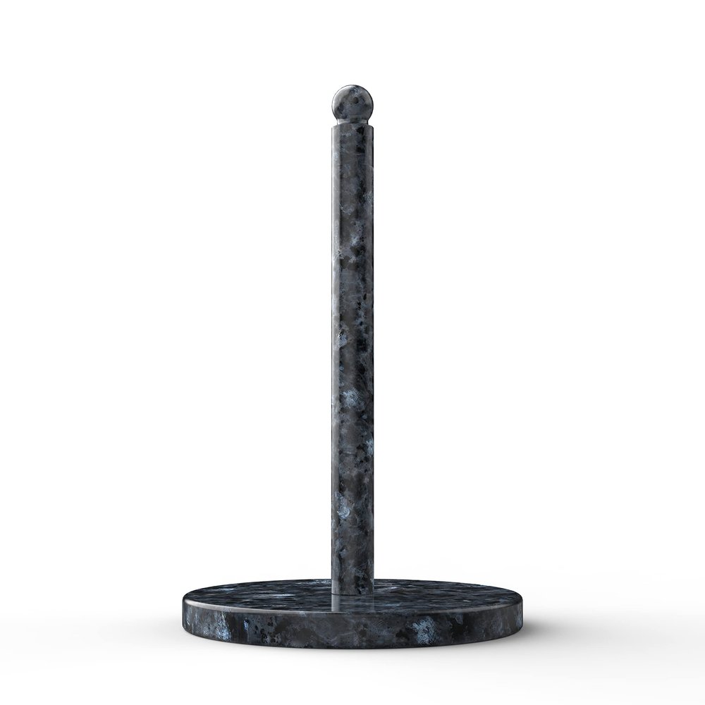 Koville Norwegian Natural Granite Paper Towel Holder Countertop, Genuine Stone Paper Towel Holder Stand for Kitchen Organization/Storage, Fit for Standard or Jumbo-Sized Rolls(Blue Pearl)