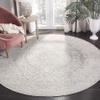 SAFAVIEH Area Rug 5' Round - Reflection Collection - Light Grey & Cream, Non-Shedding & Easy Cleaning, Ideal for Living Room, Bedroom (RFT668G) view 1