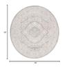 SAFAVIEH Area Rug 5' Round - Reflection Collection - Light Grey & Cream, Non-Shedding & Easy Cleaning, Ideal for Living Room, Bedroom (RFT668G) view 2