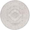 SAFAVIEH Area Rug 5' Round - Reflection Collection - Light Grey & Cream, Non-Shedding & Easy Cleaning, Ideal for Living Room, Bedroom (RFT668G) view 3