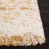 SAFAVIEH Hudson Shag Collection Area Rug - 4' Square, Ivory & Gold, Modern Design, Non-Shedding & Easy Care, 2-inch Thick Ideal for High Traffic Areas in Living Room, Bedroom (SGH206D) view 3