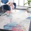 SAFAVIEH Area Rug 8x10 - Phoenix Collection - Large - Ivory & Blue, Modern Abstract Design, Non-Shedding & Easy Cleaning, Ideal for Living Room, Bedroom, Office, Dining Space (PHX571M) view 1