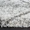 SAFAVIEH Hudson Shag Collection 4' Round Grey/Beige SGH281J Modern Diamond Trellis Non-Shedding 2-inch Thick Area Rug view 3