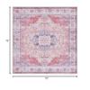SAFAVIEH Washable Rug Tucson Collection - 6' Square, Rust & Beige, Slip Resistant & Easy to Clean, Ideal for Living Room, Bedroom, Dining Space (TSN163P) view 2