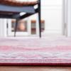 SAFAVIEH Washable Rug Tucson Collection - 6' Square, Rust & Beige, Slip Resistant & Easy to Clean, Ideal for Living Room, Bedroom, Dining Space (TSN163P) view 4