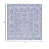 SAFAVIEH Washable Rug Tucson Collection - 6' Square, Grey & Ivory, Slip Resistant & Easy to Clean, Ideal for Living Room, Bedroom, Dining Space (TSN141F) view 2