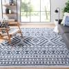 SAFAVIEH Area Rug 8x10 - Augustine Collection - Large - Navy & Ivory, Cotton Moroccan Boho Tribal Fringe Design, Easy Cleaning, Ideal for Living Room, Bedroom, Office, Dining Space (AGT849N) view 1