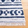 SAFAVIEH Area Rug 8x10 - Augustine Collection - Large - Navy & Ivory, Cotton Moroccan Boho Tribal Fringe Design, Easy Cleaning, Ideal for Living Room, Bedroom, Office, Dining Space (AGT849N) view 4