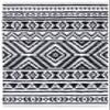 SAFAVIEH Area Rug 8x10 - Augustine Collection - Large - Black & Ivory, Cotton Moroccan Boho Tribal Fringe Design, Easy Cleaning, Ideal for Living Room, Bedroom, Office, Dining Space (AGT849Z) view 3