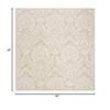 SAFAVIEH Blossom Collection Area Rug - 4' Square, Silver & Ivory, Handmade Wool, Ideal for High Traffic Areas in Living Room, Bedroom (BLM106G) view 2
