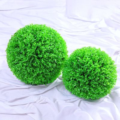 1PCS Outdoor Artificial Plant Ball Boxwood Topiary Ball Plantas Artificiales Decorativas, Decorative Balls Topiary Ball Garden Spheres For Balcony Backyard Porch Garden Outdoor ( Size : 25cm(9.8in) )