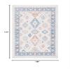 SAFAVIEH Washable Rug Blair Collection- 9' x 12', Beige & Blue, Easy Cleaning, Ideal for in Living Room, Bedroom, Home Office, Dining Space (BLR218B) view 3
