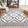 SAFAVIEH Area Rug 8x10 - Berber Shag Collection - Large - Ivory & Dark Grey, Moroccan Design, Non-Shedding & Easy Cleaning, Plush Thick Pile, Ideal for Living Room, Bedroom, Dining Space (BER589B) view 1