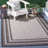 SAFAVIEH Washable Rug Outdoor Courtyard Collection - 9' Square, Light Grey & Black, Non-Shedding & Easy Cleaning, Ideal for Patio, Backyard, Mudroom (CY8475-37612) view 1