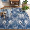 SAFAVIEH Ikat Collection Area Rug - 5' x 8', Blue & Ivory, Handmade Bohemian Wool, Ideal for High Traffic Areas in Living Room, Bedroom (IKT652M) view 1