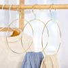 10 Pcs Golden Scarf Organizer for Closet, Clothes Belt/Scarf Hangers for Closet, Space Saving Steel Tie Scarves Rings Holder for Neckties, Shawls, Scarves, Veils, Pashminas Display, Sorting view 2