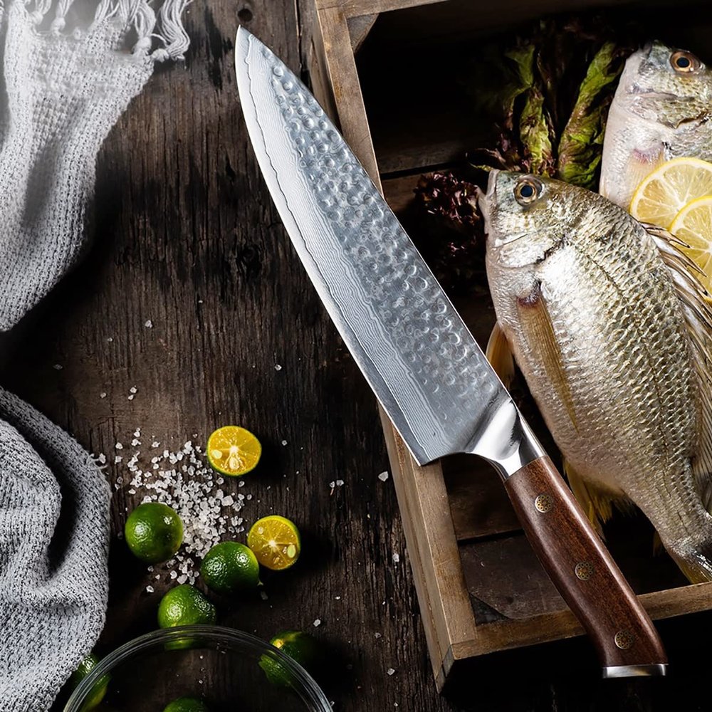 Chef Knife,Kitchen Knife, 8 Inch Professional Chef Kitchen Knife Japanese Style 67 Layer VG10 Damascus Knive Cleaver Vegetable Knifes With Sandwood Handle (Kitchen Knife Size : 8 inch)