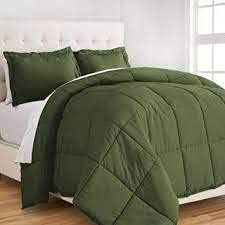 Dainty Homes -11 Pcs. Scrumptious Multi Ruffle Bedspread,Comforter,Sheet Set with 4 Piece Cover 100% Egyptian Cotton 600-TC- Cal-King Size 30" Deep Pocket (Solid Moss)