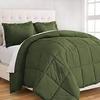 Dainty Homes -11 Pcs. Scrumptious Multi Ruffle Bedspread,Comforter,Sheet Set with 4 Piece Cover 100% Egyptian Cotton 600-TC- Cal-King Size 30" Deep Pocket (Solid Moss) view 1