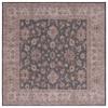 SAFAVIEH Washable Rug Tucson Collection - 6' Square, Dark Grey & Beige, Slip Resistant & Easy to Clean, Ideal for Living Room, Bedroom, Dining Space (TSN111G) view 1