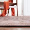 SAFAVIEH Washable Rug Tucson Collection - 6' Square, Dark Grey & Beige, Slip Resistant & Easy to Clean, Ideal for Living Room, Bedroom, Dining Space (TSN111G) view 4