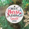 Best Nurse Ever Ornament Christmas 2026, Personalized Choose Name & Date Nurse Ornament Xmas, Custom Christmas Ornament Gift for Men Women Coworker, Nursing Ornaments Gift for Holiday Appreciation view 4