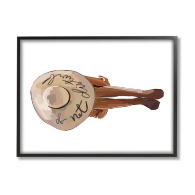 Stupell Industries Do Not Disturb Beach Woman Relaxing Sun Hat Framed Wall Art, Design By Amelia Noyes