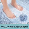 Arotive Microfiber Bathroom Rugs, Shaggy Soft and Absorbent Bath Rug, Non-Slip, Thick Plush Machine Washable Dry Bath Mats for Bathroom, Tub and Shower, 36x24, Light Blue, Rectangular view 3