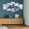 5 Piece Airplane Decor Poster Canvas Wall Art Decorative F-22 Raptor Fighter Jets Paintings Kid Bedroom Decor Aesthetics Living RoomWall Decorations Modern Artwork Framed Ready to Hang - 60"W x 32"H view 3