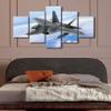 5 Piece Airplane Decor Poster Canvas Wall Art Decorative F-22 Raptor Fighter Jets Paintings Kid Bedroom Decor Aesthetics Living RoomWall Decorations Modern Artwork Framed Ready to Hang - 60"W x 32"H view 4