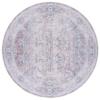 SAFAVIEH Washable Rug Tucson Collection - 6' Round, Rust & Beige, Slip Resistant & Easy to Clean, Ideal for Living Room, Bedroom, Dining Space (TSN185P) view 3