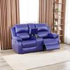 A Ainehome Living Room Furniture Set Leather Recliner Sofa Set Loveseat Chair Furniture Sofa Set for Living Room/Small Space/Rv/House/Office/Theater Seating (A-Blue Leather, Loveseat) view 1