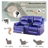 A Ainehome Living Room Furniture Set Leather Recliner Sofa Set Loveseat Chair Furniture Sofa Set for Living Room/Small Space/Rv/House/Office/Theater Seating (A-Blue Leather, Loveseat) view 4