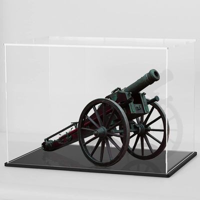 SVENJBB Acrylic Display Case, Large Clear Acrylic Box with Black Base and Lid for Collectibles and Figures, 14.5x11x11 Inch