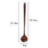 Spoons Silverware Dessert Spoons Beech Soup Spoons Long Handle Tableware Kitchen Wooden Porridge Rice Spoon Teaspoon Dinnerware Cooking Utensils Spoon Set (Color : A, Size : Large) view 2