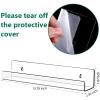 Blulu 12 Packs 14 Inch Acrylic Floating Shelf Wall Mounted Invisible Acrylic Shelf Ledge Floating Bookshelf for Living Room Office Bedroom Bathroom Kitchen Decoration Space Save (Clear) view 3
