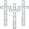 Amosfun 3-Pack 16-Inch Cross Wire Wreath Frames Metal Floral Forms for DIY Easter, Church & Grave Decor, Hanging Flower Arrangements view 1