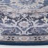 SAFAVIEH Washable Rug Tucson Collection - 6' Round, Blue & Charcoal, Slip Resistant & Easy to Clean, Ideal for Living Room, Bedroom, Dining Space (TSN137M) view 4