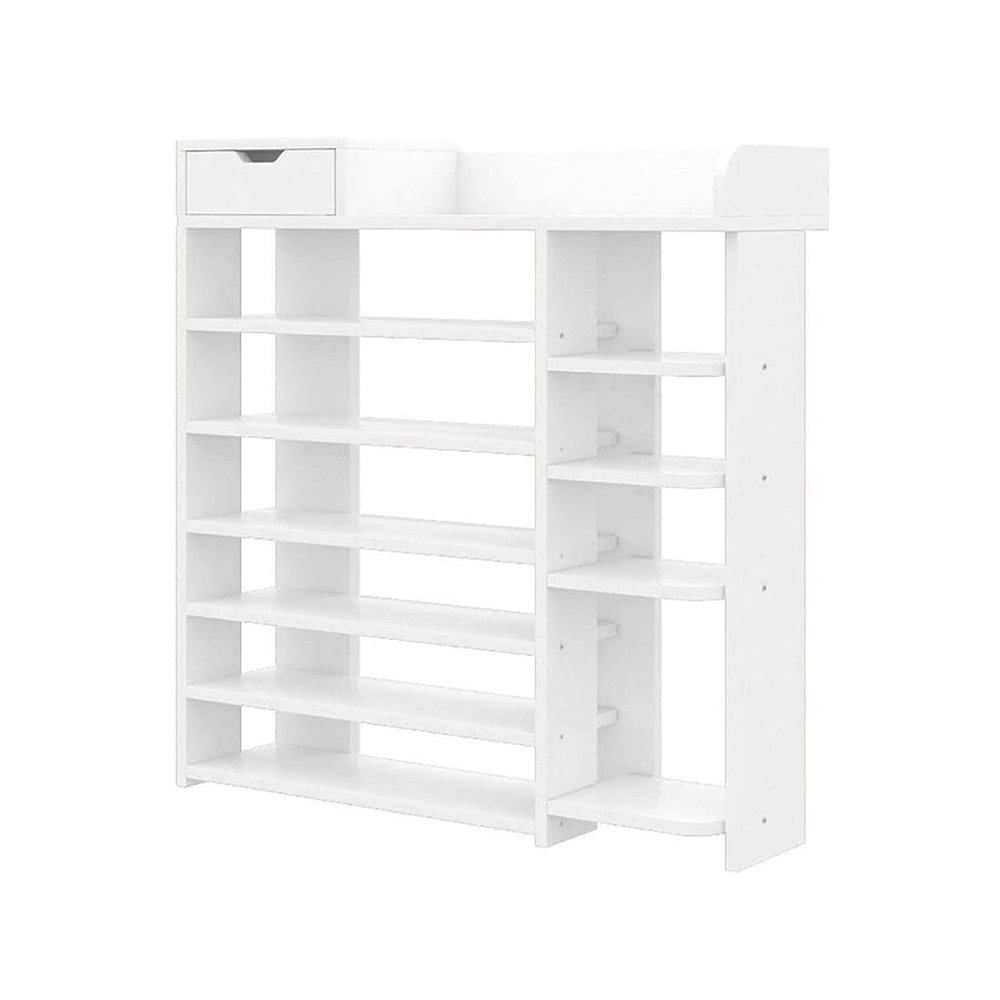 Wooden Shoe Racks Large Capacity Tower Shoe Shelf Hallway Closet Shoe Storage Organizer For Home Living Room