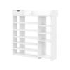 Wooden Shoe Racks Large Capacity Tower Shoe Shelf Hallway Closet Shoe Storage Organizer For Home Living Room view 1