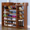 Wooden Shoe Racks Large Capacity Tower Shoe Shelf Hallway Closet Shoe Storage Organizer For Home Living Room view 2