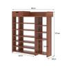 Wooden Shoe Racks Large Capacity Tower Shoe Shelf Hallway Closet Shoe Storage Organizer For Home Living Room view 3