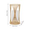 BOOMALTU Hand-Woven Rattan Candle Stand with Removable Glass Cup,9.8" H Tea Light Candle Holder (Large) view 2
