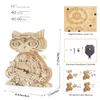 3D Puzzles for Adults Model kit Cat Clock Kids Wooden Desk Clock Decor for Birthday Gift/Christmas Day view 4