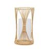 BOOMALTU Hand-Woven Rattan Candle Stand with Removable Glass Cup,9.8" H Tea Light Candle Holder (Small) view 1