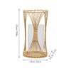 BOOMALTU Hand-Woven Rattan Candle Stand with Removable Glass Cup,9.8" H Tea Light Candle Holder (Small) view 2