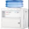 Water Dispenser for 5 Gallon Bottles,Top Loading Hot & Cold Water Dispenser, Child Safety Lock Water Cooler for Indoor Home Office Use with Storage Cabinet, White view 1