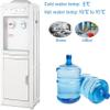 Water Dispenser for 5 Gallon Bottles,Top Loading Hot & Cold Water Dispenser, Child Safety Lock Water Cooler for Indoor Home Office Use with Storage Cabinet, White view 3